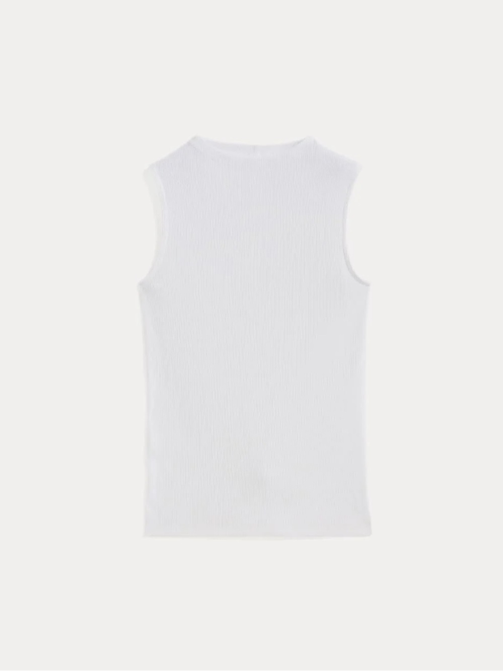Everlane The Luxe Rib Funnel-Neck Tank White Size XXS NWOT - Picture 2 of 14